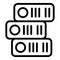 Office stack folders icon, outline style