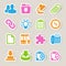 Office sticker icons set.