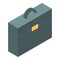 Office suitcase icon, isometric style