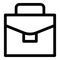 Office suitcase icon, outline style