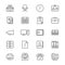 Office supplies thin icons