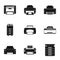 Office technical specialist icons set, simple style