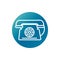 Office telephone communication center supply block gradient style icon