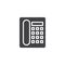 Office telephone vector icon