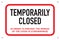 Office temporarily closed sign of coronavirus news