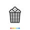 Office trash can icon,Vector and Illustration