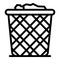 Office trash icon, outline style