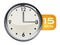 Office wall clock timer 15 minutes