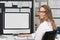 Office Woman at her Worktable with Computer