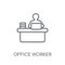 Office worker linear icon. Modern outline Office worker logo con