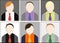 Office workers avatar vector illustration
