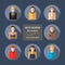 Office workers flat avatars vector set.