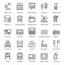 Office and Workplace Supplies line Icons Pack