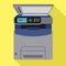 Office xerox printer icon, flat style