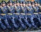 Officers of the air force Academy named after Professor N. E. Zhukovsky and Y. A. Gagarin at the dress rehearsal of parade on red