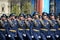 Officers of the air force Academy named after Professor N. E. Zhukovsky and Y. A. Gagarin at the dress rehearsal of parade on red