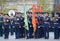 Officers of the air force Academy named after Professor N. E. Zhukovsky and Y. A. Gagarin during the parade on red square in honor