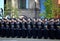 Officers of the Air Force Academy named after the Victory Day parade on Red Square.