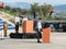 Officers of the IDF stand still while performing the anthem of Israel Atikva at the formation in Engineering Corps Fallen Memorial