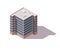 Offices isometric. Architecture building facade of business center. Infographic element. Architectural vector 3d