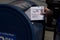 Official ballot deposited in mail box