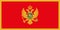 The official current flag of Montenegro. State flag of Montenegro. Illustration