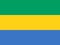 The official current flag of Republic of Gabon. State flag of Gabon. Illustration