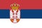 The official current flag of the Serbia. State flag of the Serbia. Illustration