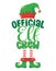 Official elf Crew - phrase for Christmas baby or kid clothes or ugly sweaters.