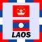 Official ensigns, flag arm of Laos