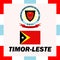 Official ensigns, flag and coat of arm of Timor Leste