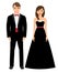 Official evening clothes fashion couple