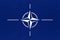 Official flag of the North Atlantic Treaty Organization. NATO sign and symbol of international Alliance