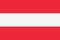 Official flag of the Republic of Austria with the correct proportions and colors. Three equal horizontal stripes - top red, middle