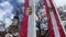 Official flags of Upper Austria, Austria and Europe at Landhaus Linz