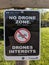 Official Government of Canada bilingual NO DRONE ZONE sign warning with crossed drone icon