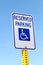 An official Handicapped parking sign.