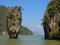 Official James Bond Island in thailand rock on water. Lovely view of Thailand park kan bay crag
