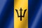 Official national flag of Barbados.Vector