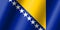 The official national flag of Bosnia and Herzegovina.Vector.3D illustration.Highly detailed flag of Bosnia and Herzegovina,with