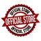 Official store label or sticker