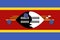 Official vector flag of Swaziland Kingdom of Eswatini