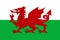 Official Wales country flag background