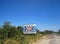 OFFICIAL WARNING SIGN IN BOTSWANA CONTAINING COLOURS OF BOTSWANA NATIONAL FLAG