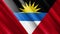 Official waving flag of antigua and barbuda, independence day concept, 4K.