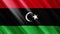 Official waving flag of libya, independence day concept.