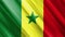 Official waving flag of senegal, independence day concept.