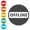 Offline sign, icon, button