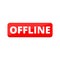 Offline sign, icon, button