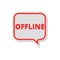 Offline sign, icon, button